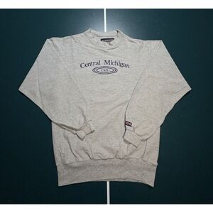 Vintage Central Michigan University Sweatshirt Men's Small‎ Gray Jansport 90s